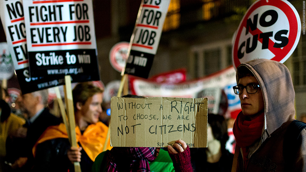 anti austerity europe protest