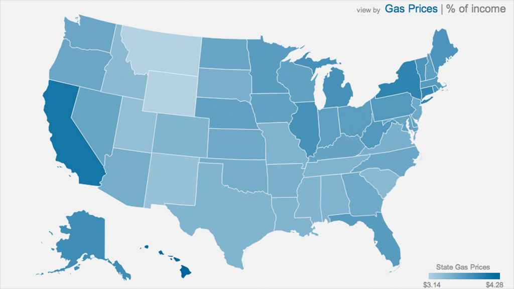 gas prices interactive map