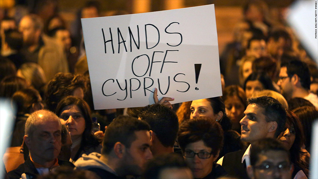 cyprus economy protests banks