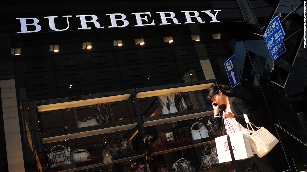 Burberry slumps as Chinese cut down on luxury shopping