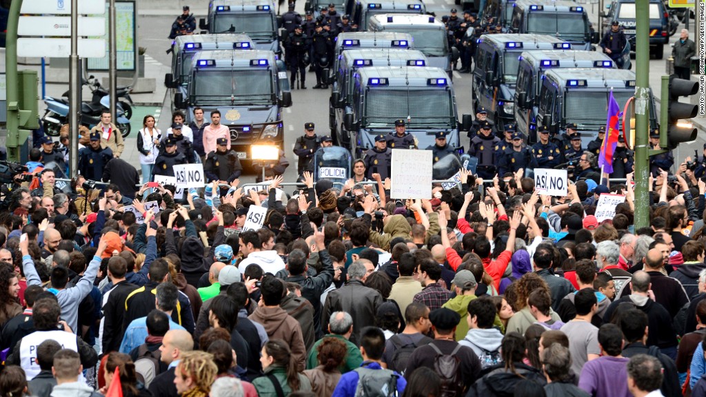 spain anti government protests