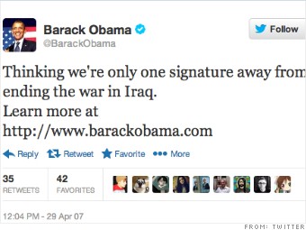 first tweet barack obama