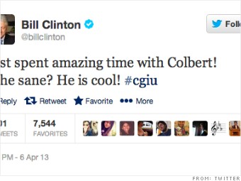 first tweet bill clinton