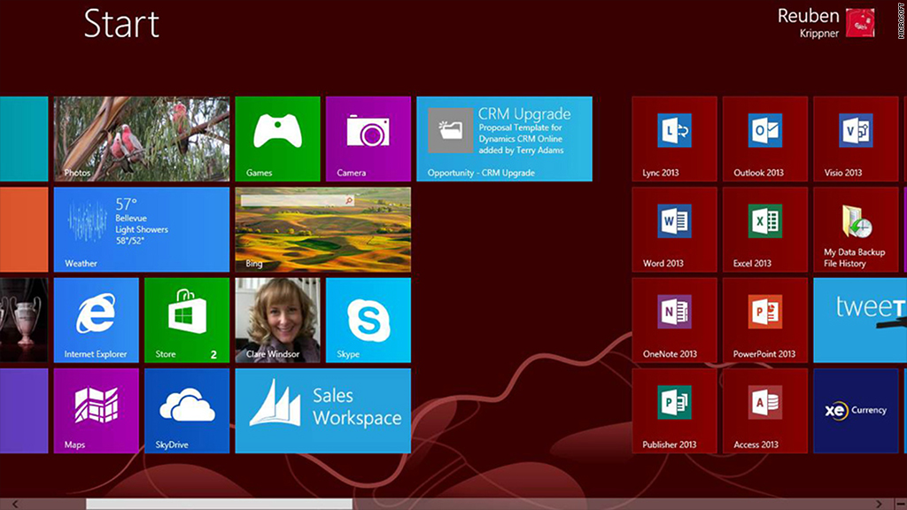 windows 8 start screen