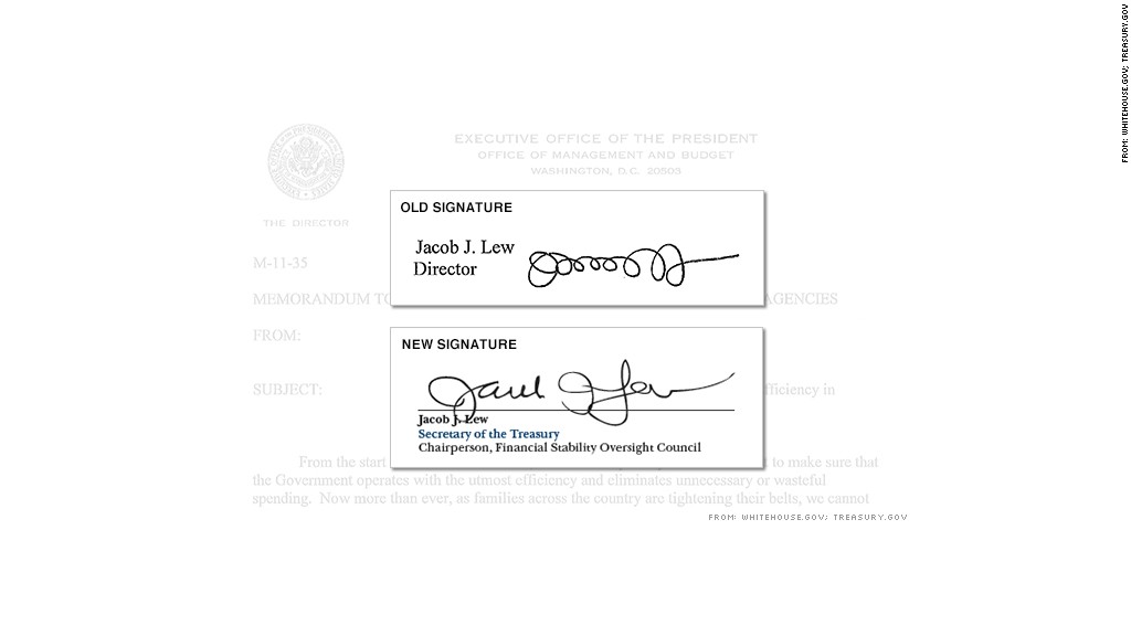 jack lew signatures