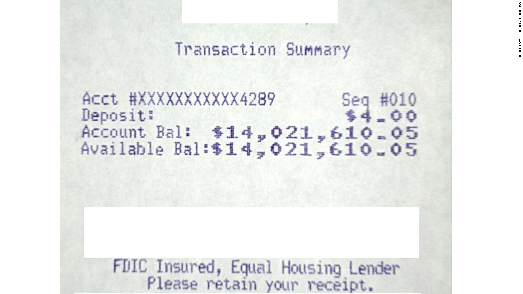 bank hack receipt