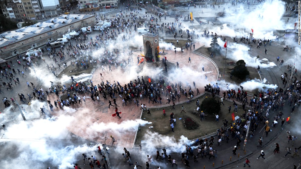 turkey protests tear gas