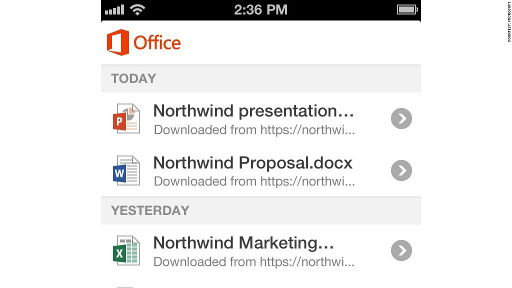 microsoft office 365 iphone