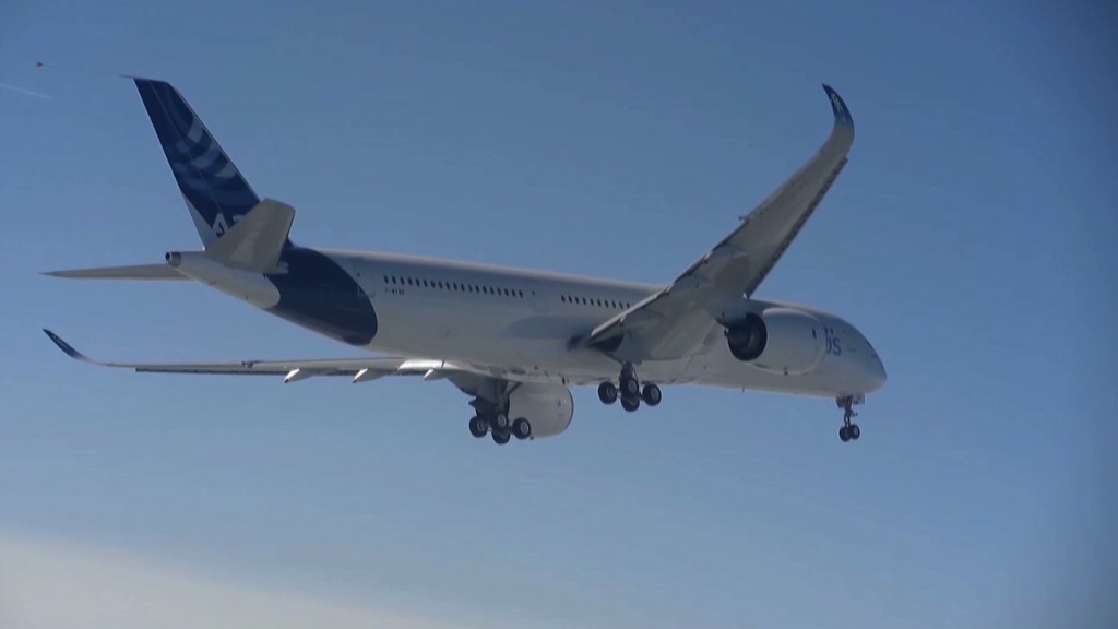 Airbus A350 takes off for the first time
