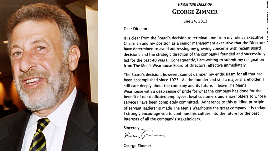 george zimmer letter