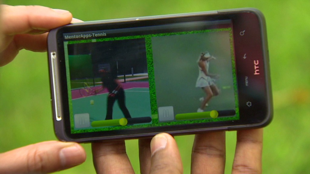 Tennis app let's you train with the pros