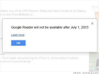 tech shutdown google reader