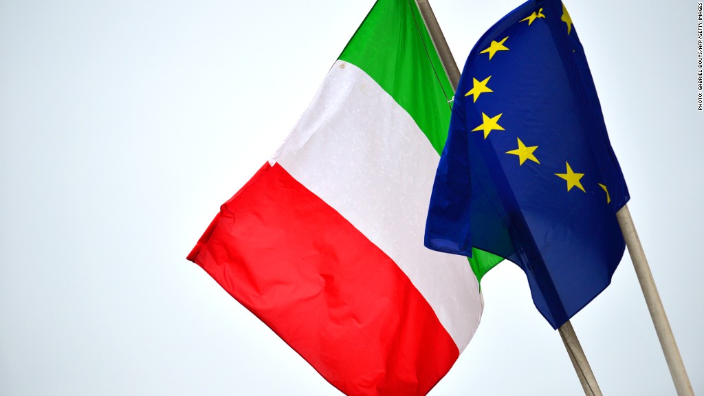 italy economy flags