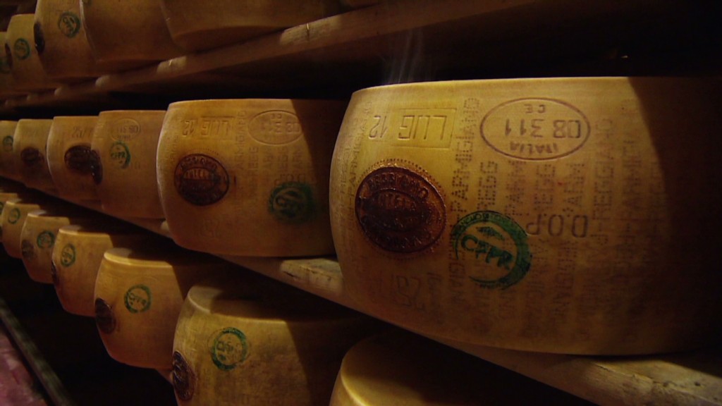 Storing cheese in Italian bank vaults