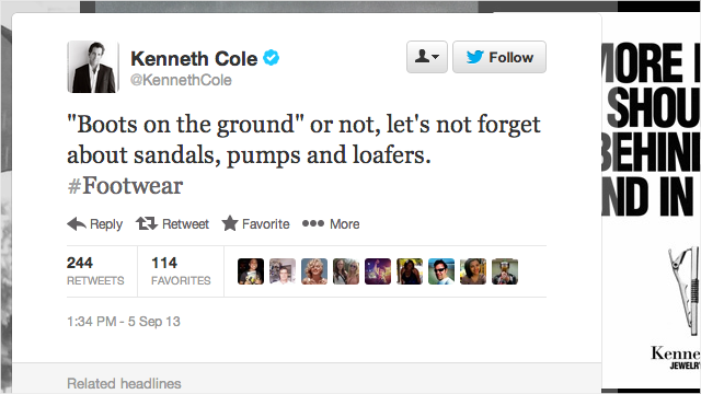 Kenneth Cole deletes tweet about Kate Spade being an 'inspiring accessory