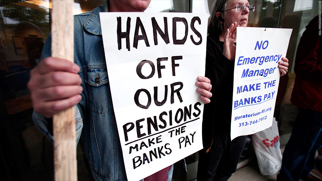 detroit pension protest