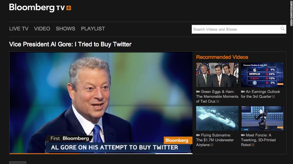 Al Gore tried to buy Twitter