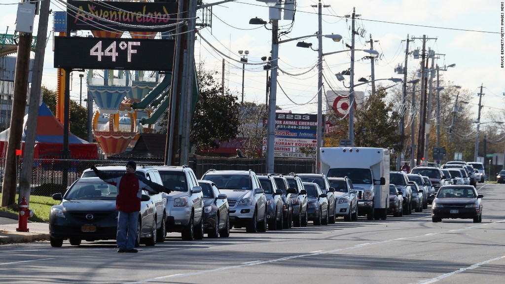 sandy ny gas lines