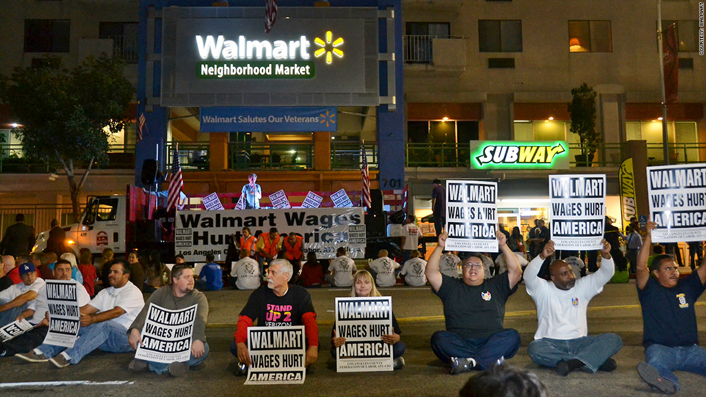 walmart wages protests 