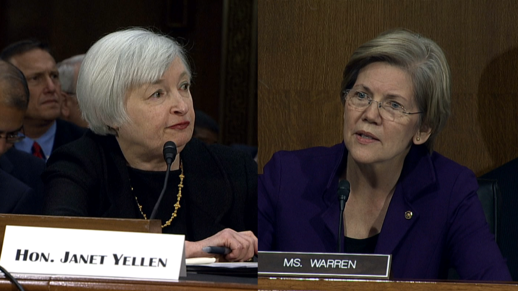 Warren to Yellen: Focus on banks