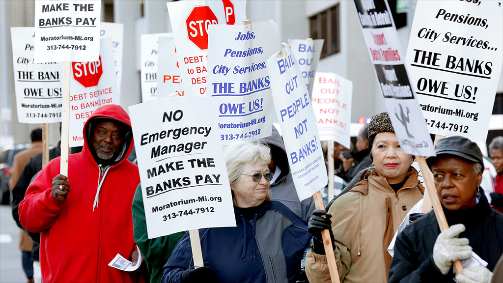 detroit bankruptcy protest