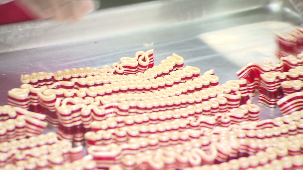 Inside Hammond's candy-cane factory