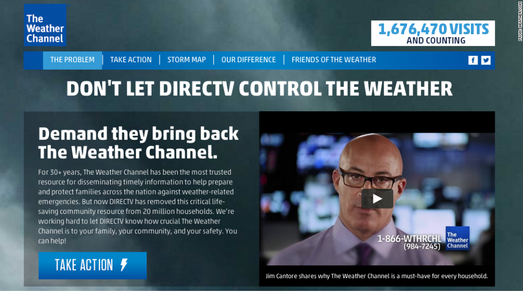 weather channel direct tv