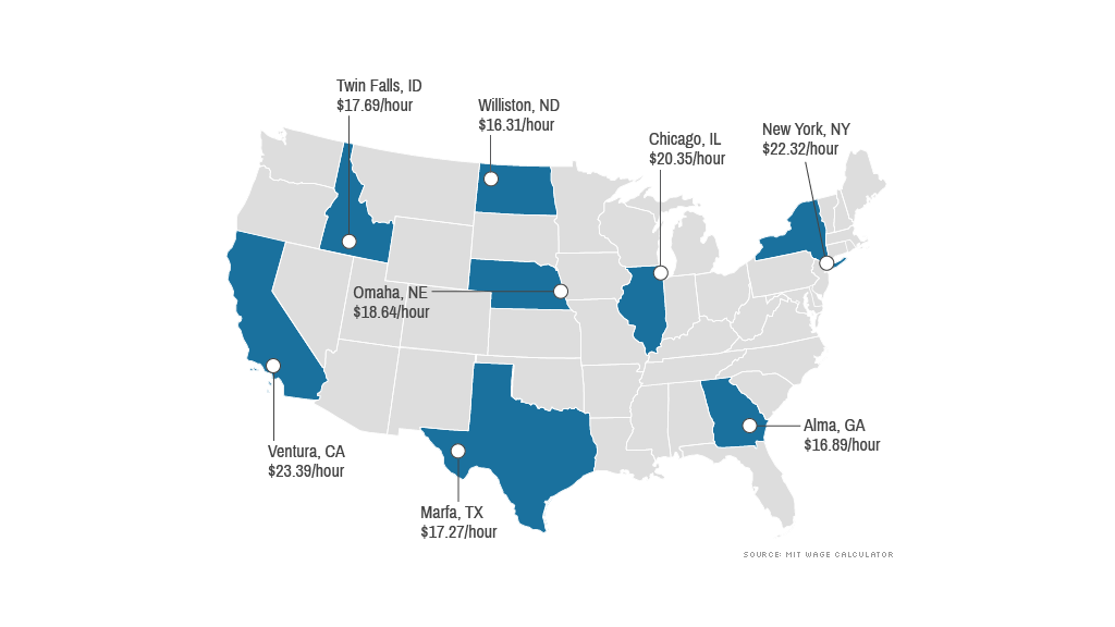 map living wages