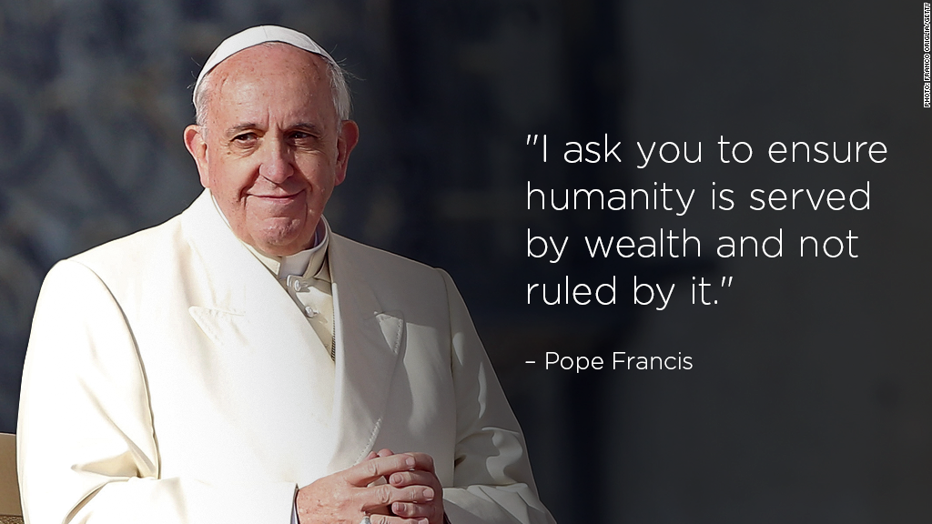 pope money quote