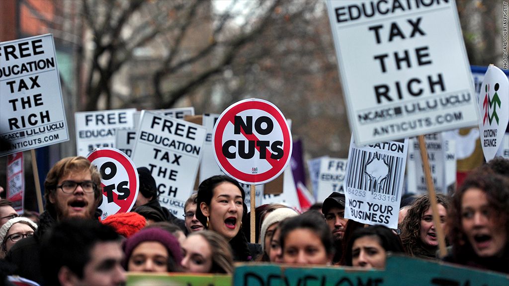 uk unemployment protest