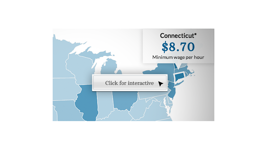 map minimum wage connecticut