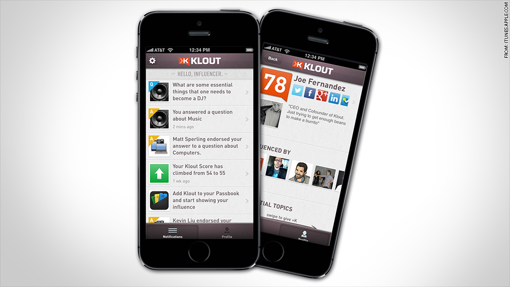 klout for iphone