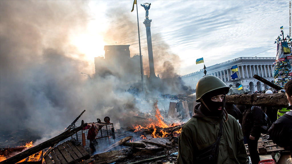 kiev protests fires