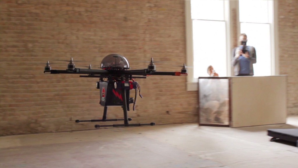 Watch this drone stun a man