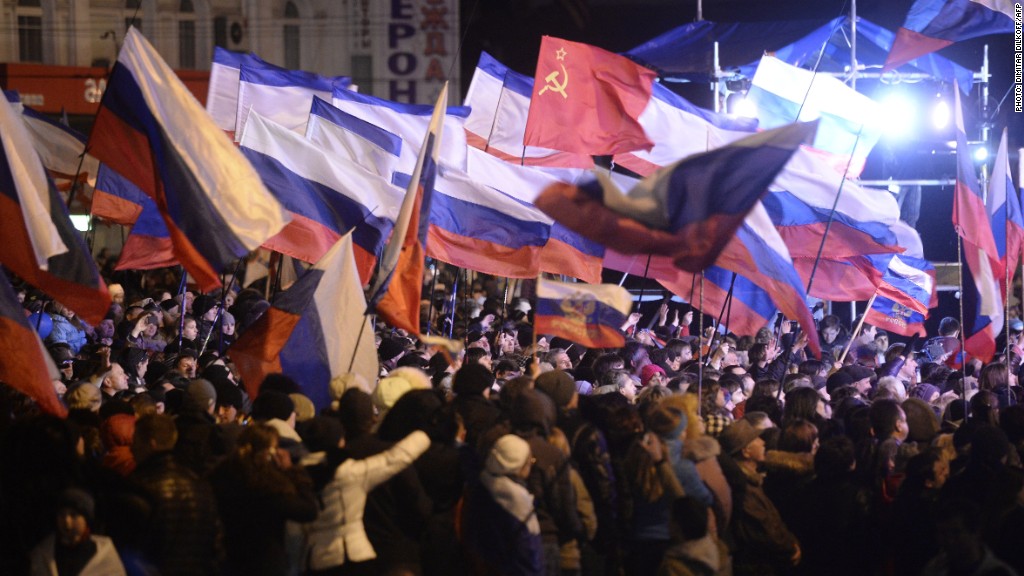 crimea russian flags