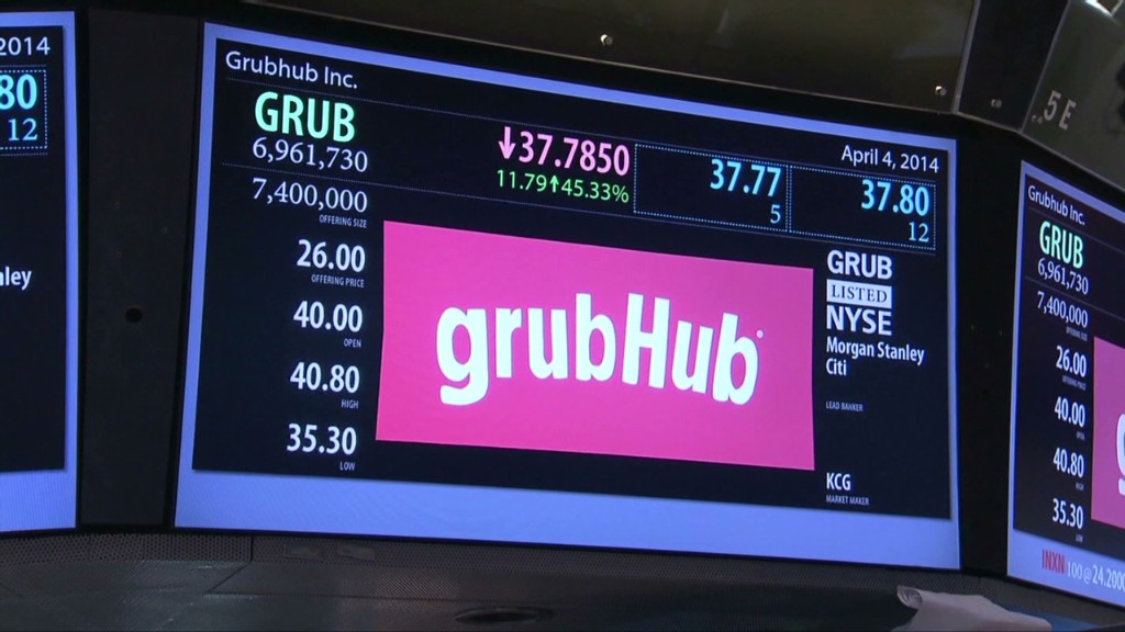 GrubHub CEO talks about its tasty IPO