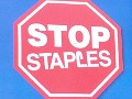 Postal workers protest Staples