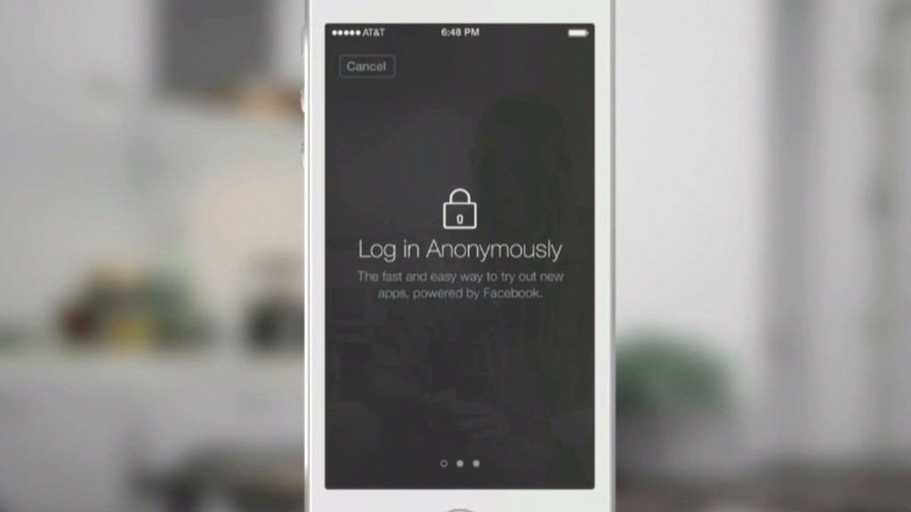 See Facebook's new anonymous login