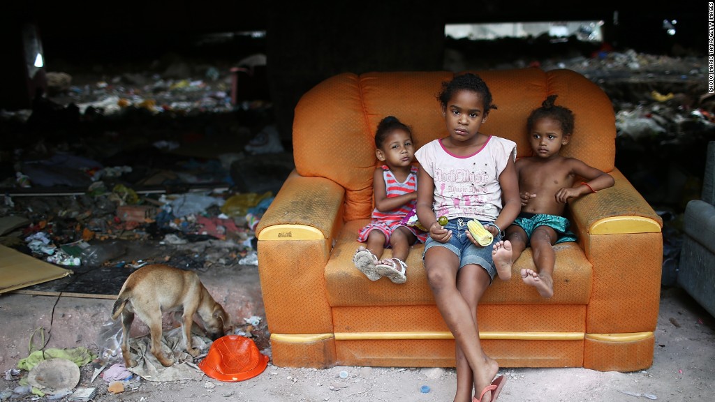 poverty slum children