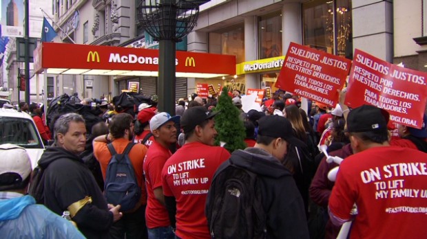 Protesters: Double minimum wage!