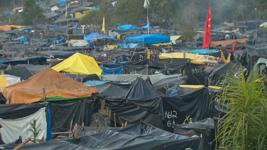 Squatters protest high rents at World Cup