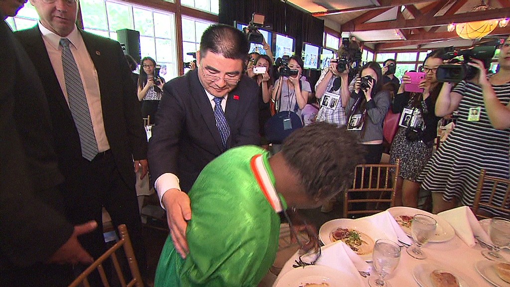 Millionaire hosts wacky homeless lunch