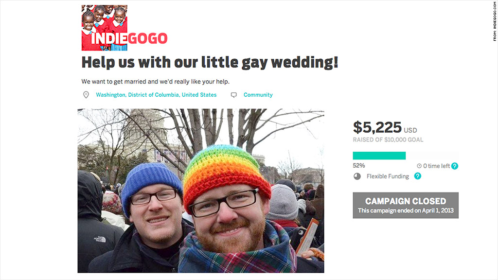 indiegogo funded wedding 