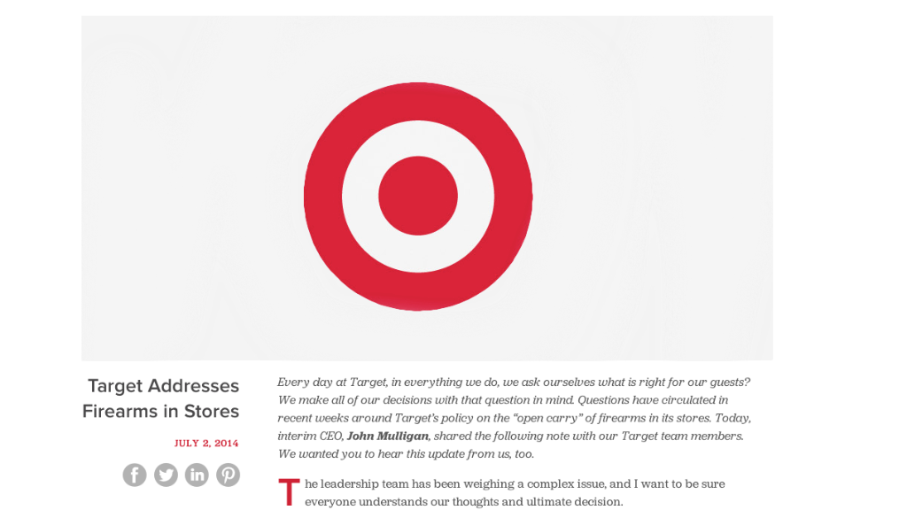 Target: No guns in our stores, please
