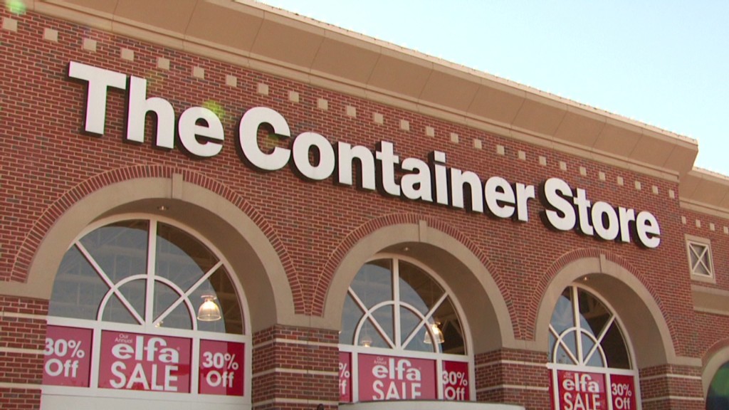 Container Store stock stuck in a box