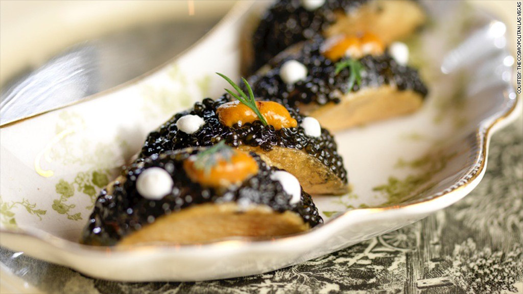 cosmo caviar tacos
