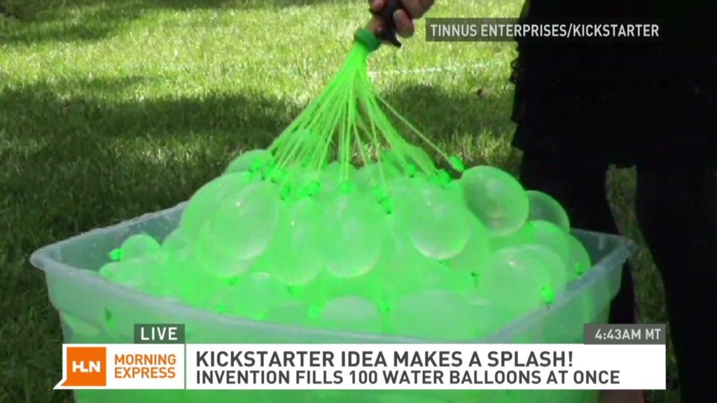 Fill 100 water balloons in a minute