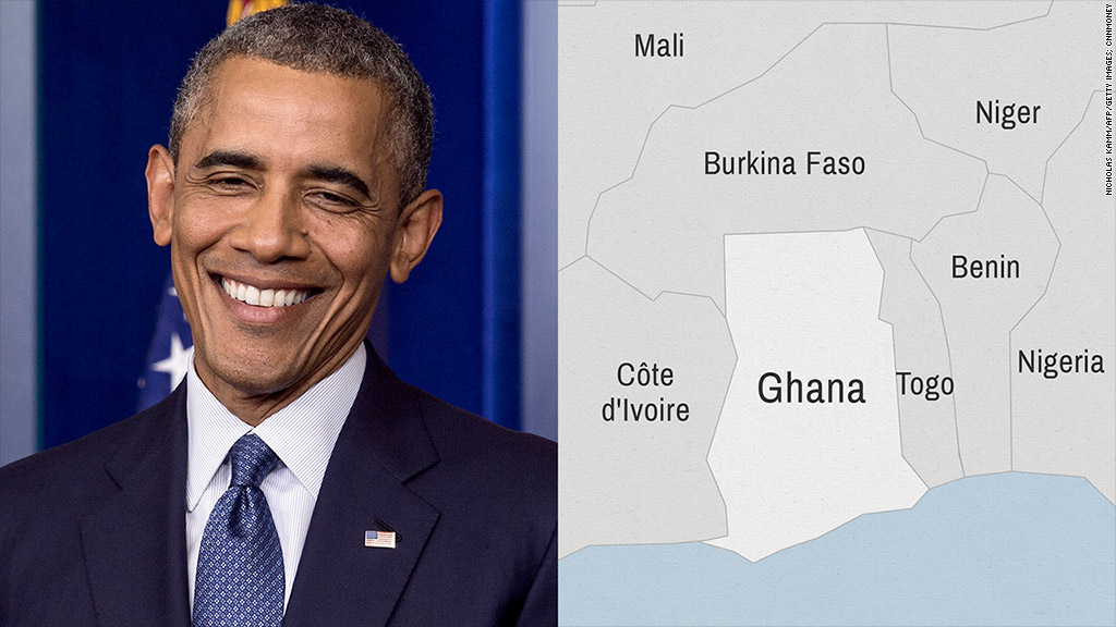 map obama ghana