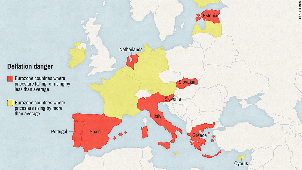 map european deflation