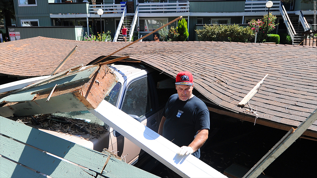 earthquake damage napa